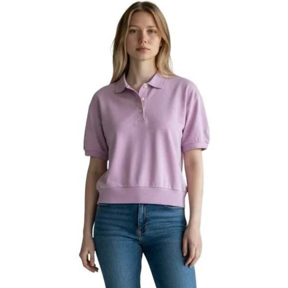 Everlane Womens XS Mauve Organic Cotton Short Sleeve Polo Shirt NWT $50